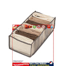Cloth Drawer Organizer - 7-Grid Pants Storage Dividers for Jeans (Grey L) Newly