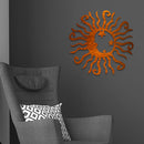 Wall Art Sun Moon Stars Decor Metal Sculpture for Indoor Outdoor (Yellow) Newly