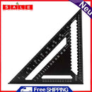 12"" Black Triangle Ruler for Woodworking Measurement Tool Quick Read
