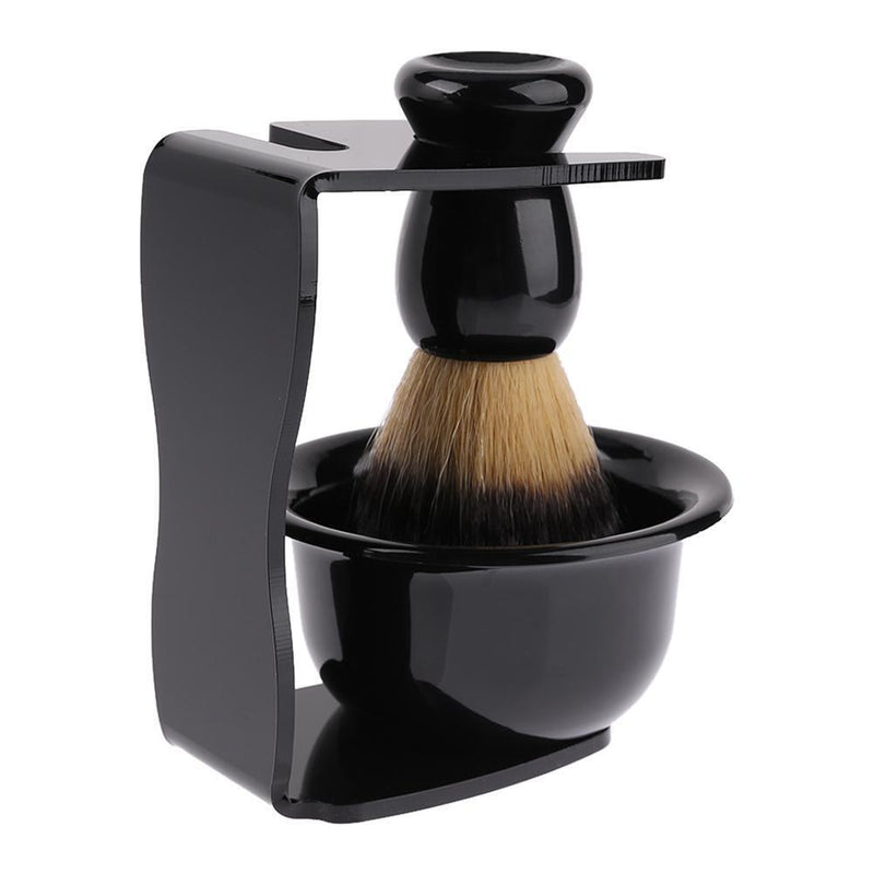 3 in 1 Shaving Soap Bowl+Shaving Brush+Shaving Stand Bristle Hair Shaver Newly