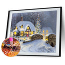 Christmas Night Snow 5D Diamond DIY Painting Craft Kit Home Wall  Decor Newly