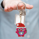 5pcs DIY Full Drill Diamond Painting Animal Xmas Penguin Special-shaped Keychain