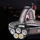 LED Sensor Headlight Waterproof USB Rechargeable Fishing Camping Flashlight