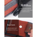 Men Oxford Cloth Belt Bags Zipper Reflective Striped Fanny Pack (Orange)