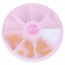 7 Day Plastic Round Weekly Medicine Organizer Pill·Box Case Holder G9A3