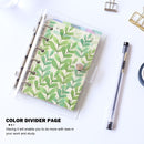 Transparent Loose Leaf Index Divider A5 A6 Paper with 6 Insert Pages Page Marker