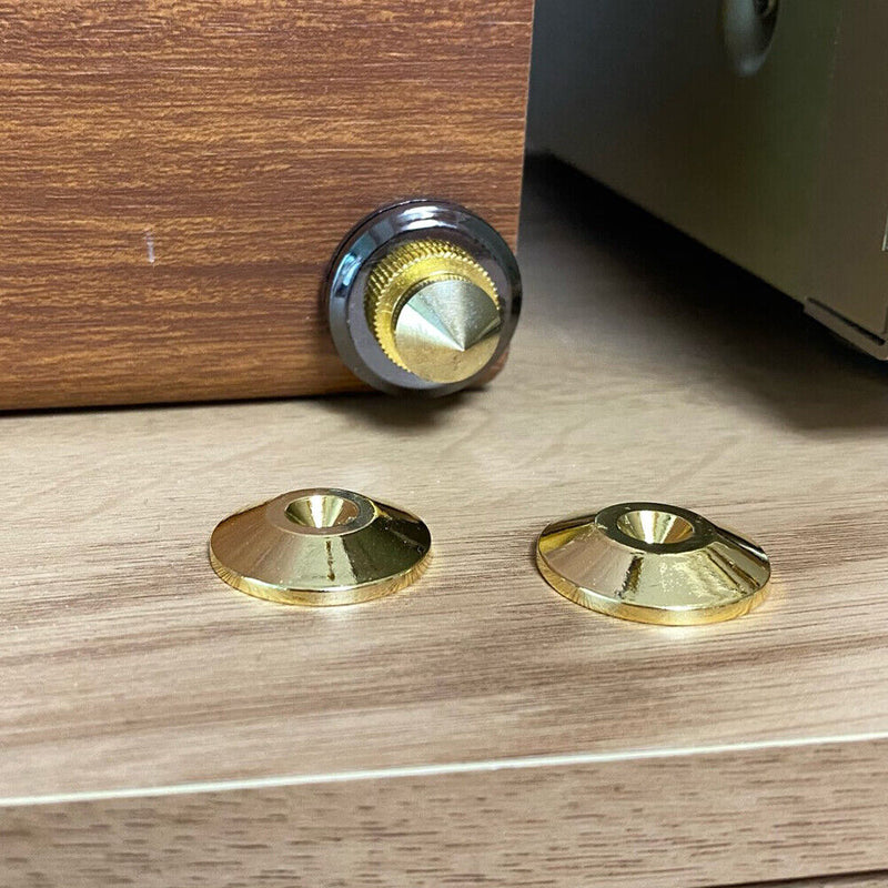 4pcs Speaker Spikes Stand CD Subwoofer Amplifier Turntable Isolation Feet Newly