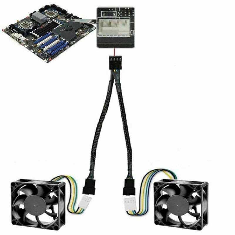 1pc 4 Pin PWM To Dual PWM Power Y-Splitter Adapter Fan Case PC T1Y5 For CPU R8N0