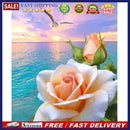 5D Drawing Picture Kit DIY Room Full Round Drill Flowers on Sea Diamond Pai