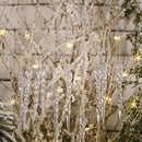 12x Clear Glass Icicle Crystal Ice Ornaments Christmas Tree Decoration~