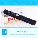 Handheld Portable Image Document Scanner A4 900DPI JPEG/PDF Scanner (Black)