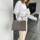 Fashion Designer Leather Shoulder Bag Weave Large Capacity Messenger Handbags