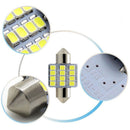 12SMD 31MM White Car LED Reading Bulbs Dome Lamp C5W Festoon Light For 4Pcs