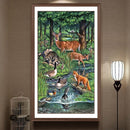 5D DIY Diamond Painting River Animal Full Drill Rhinestone Mosaic Art Picture
