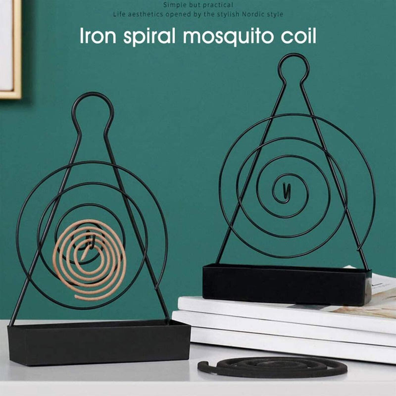 Mosquito Coil Holder - Iron Nordic Hanging Incense Burner Holder - Black Newly