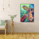 Painting By Numbers Kit DIY Turtle Hand Painted Canvas Oil Art Picture Gift