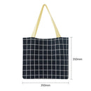 Large Capacity Simple Lunch Box Storage Bag Washable Bag (Black Lattice)