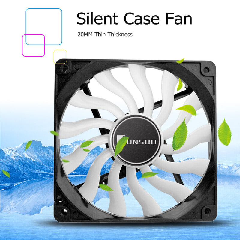 JONSBO 12020 PC Case Fan 120mm Silent Chassis Fan CPU Cooler Fan 4Pin 3Pin Newly
