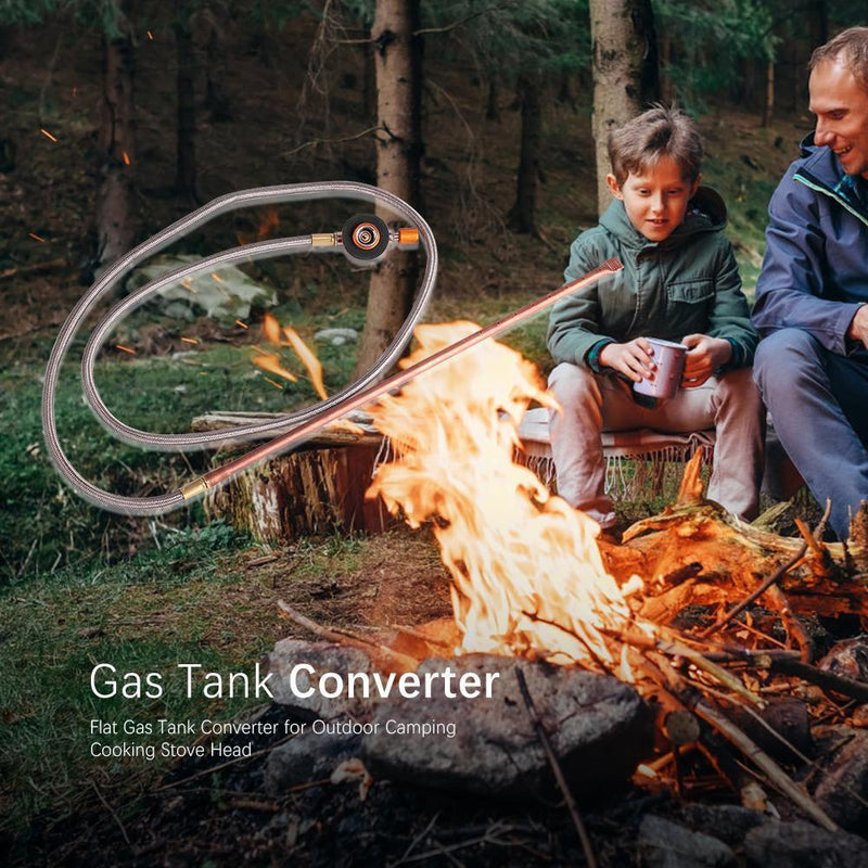 Dreamitpossible Outdoor Camping Picnic Stove Head Flat Gas Tank Copper Long Ko