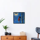 DIY Paint By Number Kit Little Girl Looking at The Moon No Frame Home Decor