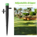 50pcs Adjustable Sprinkler Spray Dripper Drip Emitter 360 Degrees Stake Noz