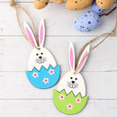 Hanging Easter Rabbit Easter Decorations Easter Wood Chips Hanging Ornaments