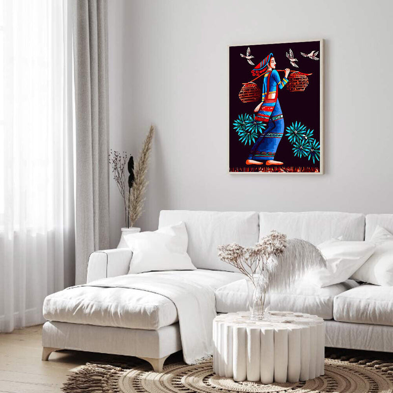 Ethnic girl 40x50cm Oil Paint By Numbers Picture DIY
