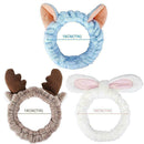 Women Girl Fleece Bows Headbands Soft Warm Bandana Hair Animal With Turban B3O7