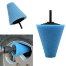 1x Blue Cone Shaped Polishing Sponge Tool For Car Hub Wheel J6U6 Automobile K8T9