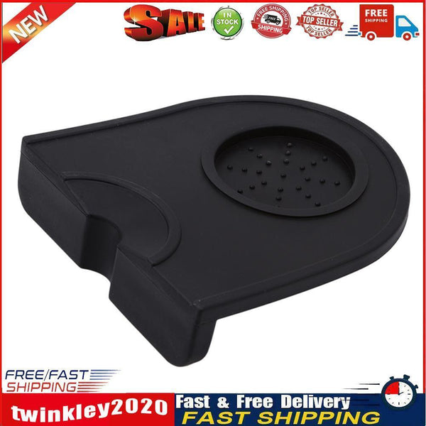 Silicone Coffee Tamper Holder Mat Coffee Press Maker Tamping Pad (Black L) Newly