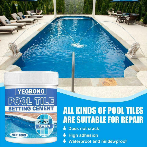Pool Patch Swimming Pool Tile Grout Repair Kit Waterproof Base Cement N6O8