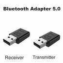 Black 2 in 1 USB Bluetooth 5.0 Receiver Transmitter Wireless HOT Adapter J2M0