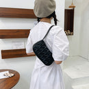 Retro Women Embossed Geometric PU Underarm Shoulder Bag Handbags (Black)