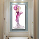 Purple Dress Lady Picture of Rhinestone Full Round Drill Diamond DIY Mosaic
