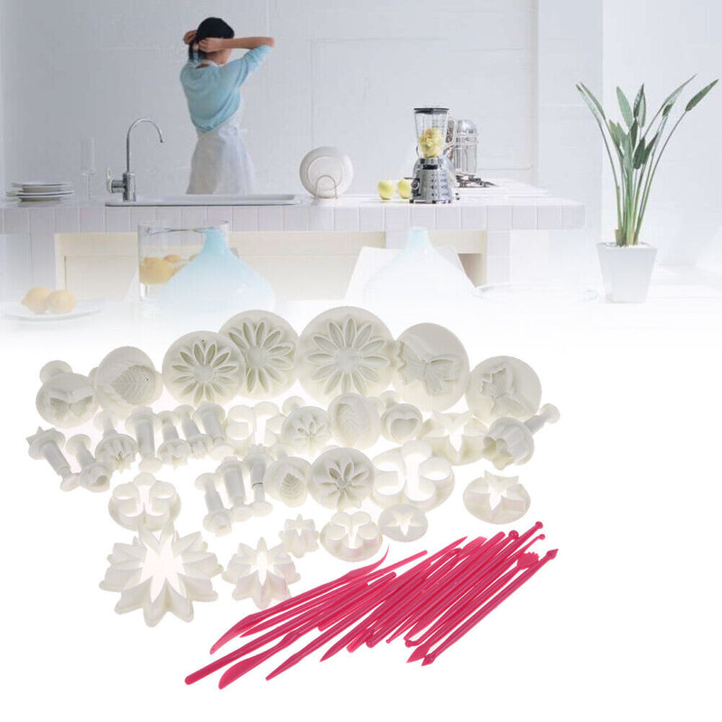47 pcs Sugarcraft Cake Decorating Fondant Icing Plunger Tools Mold Mould Newly