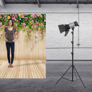 Wooden Planks Flower Photography Background Cloth Backdrop Decor (0.9X1.5m)