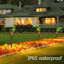 12 LED Flame Torch Light Solar Garden Plug-In Decor Lighting Lamp (6pcs) Newly