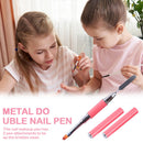 Double-Ended Nail Pen Poly Nail Gel Brush Stainless Steel (Watermelon Red)