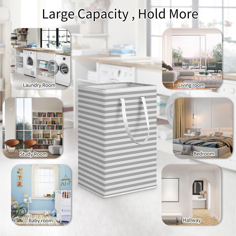 75L Laundry Baskets - Waterproof Laundry Hamper for Clothes Toys (Grey)