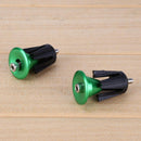 One Pair Bike Bicycle Aluminum Handlebar Grips Handle Bar Cap green Newly