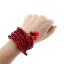 3.5mm Creative Bead Bracelet Metal Stereo Wired In-ear Earphone with Mic(2)
