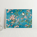 Full Embroidery Bird Flower 3-Beach 11CT Printed Cross Stitch Cotton DIY Kit