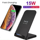 15W Fast Qi Wireless Charger Charging Dock Stand For iPhone12 XS S20 D3G6