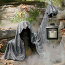 Decor Lantern Ghost Sculpture Halloween Witch Ornament Statue Ground Reaper