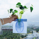Living Room Decor Flowers Container Wall Stick Silicone Sticky Vase Plant Vases