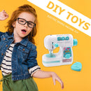 Mini Electric Sewing Machine Set Household Play House Toys for Girl Home Playing