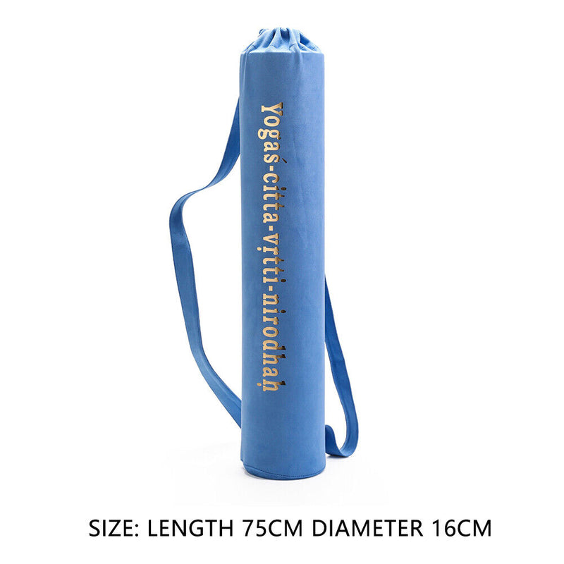 Yoga Mat Shoulder Carrier Bag Exercise Pilates Pad Storage Backpack (Blue) Newly