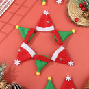 Lollipop Cap Elf Hat Santa Claus Hat Xmas Decor Lollipop Top Topper Cover