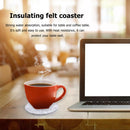 10pcs Round Felt Cup Mats Coasters Heat Resistant Coffee Tea Pad (C Grey)