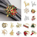 Craft Elk Merry Xmas Napkin Ring Mouth Ring Table Decoration Christmas Supplies